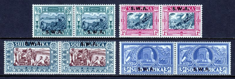 SOUTH WEST AFRICA— SCOTT B5-B8 (SG 105-108)— 1939 VOORTREKKER SET— MH — SCV $122