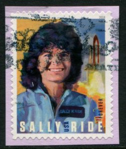 5283 US (50c) Sally Ride SA,  used on paper