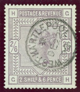 SG 178 2/6 lilac. Very fine used with a West Hartlepool CDS, Dec 22nd 1898