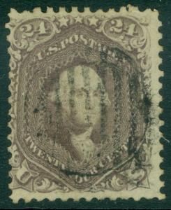 EDW1949SELL : USA 1862 Sc#70 Used Very Fresh neat grid cancel PSAG Cert Cat $300