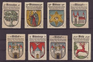 German Kaffee Hag Town Crests Stamps - Kingdom of Prussia, Lot of 8