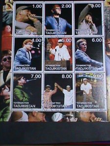 Tajikistan Stamp:2001 Elton John & Eminem CTO full Stamp sheet