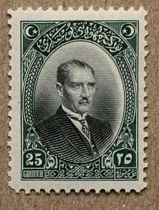 Turkey 1926 25g Mustafa Kemal Pasha. Scott 644, CV $12.00.  Isfila 1168