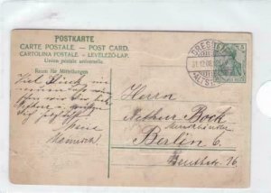 Germany Dresden 1908 to Berlin  postal stationary stamps card R21335