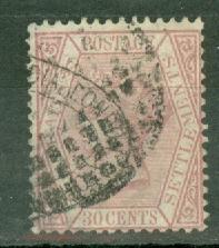 Straits Settlements 16 used CV $17.50