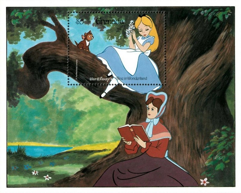 Grenada 1987 - Disney, Alice in Wonderland - Souvenir Sheet MNH 