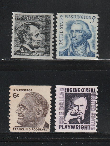 United States 1303, 1304C, 1305, 1305C MNH Famous People