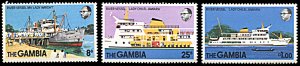 Gambia 385-387, MNH, River Vessels