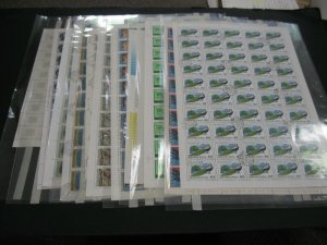 WORLDWIDE WILDLIFE SHEET LOT 56 DIFF USED 1970'S-1980'S BIRDS, BUTTERFLIES, FISH