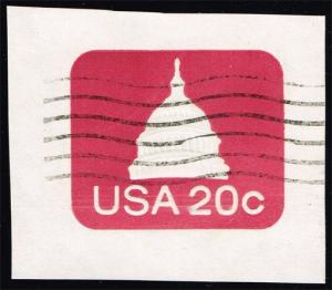 US #U601 Capitol Dome Cut Square; Used