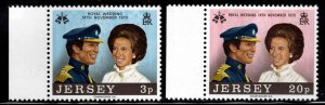 Jersey Scott 89-90 MNH** Complete Royal Wedding 1973 set