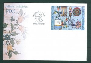 Aland. FDC Cachet 1999. Folk,Art. 4-Block,Panel 4 x 2.40 Mk.