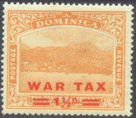 DOMINICA MR5 Mint OG 1919 War Tax