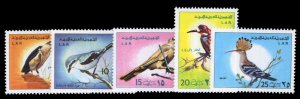 Libya #607-611 Cat$19.05, 1976 Birds, complete set, never hinged