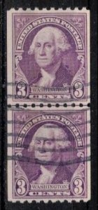 USA - Scott 722 Line Pair (J)