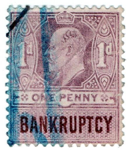 (I.B) Edward VII Revenue : Bankruptcy 1d