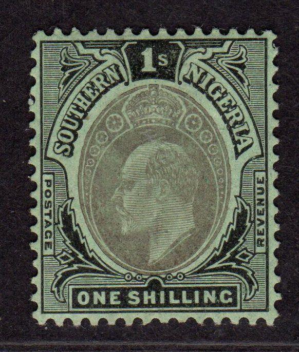 $Southern Nigeria Sc#27a M/H/VF, wmk 3, Chalky paper, Cv. $45