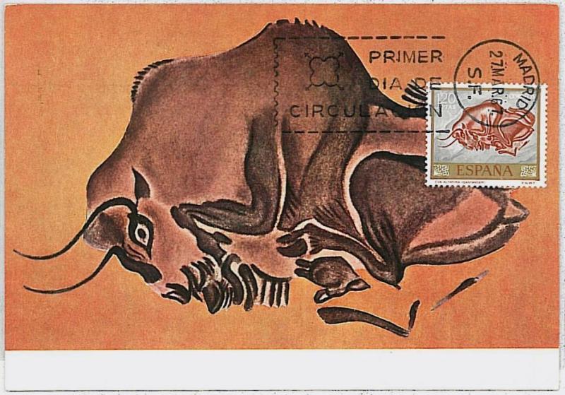 32259   MAXIMUM CARD - POSTAL HISTORY - Spain: Archaelogy, Hunting, Art, 1967