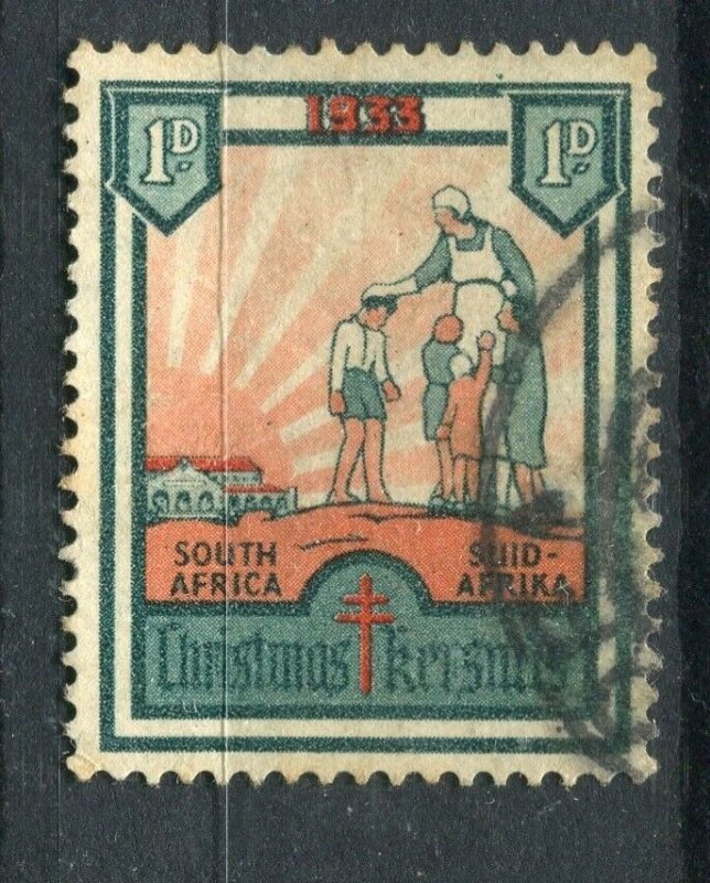 SOUTH AFRICA; Early 1900s Illustrated CHRISTMAS STAMP used dated, 1933