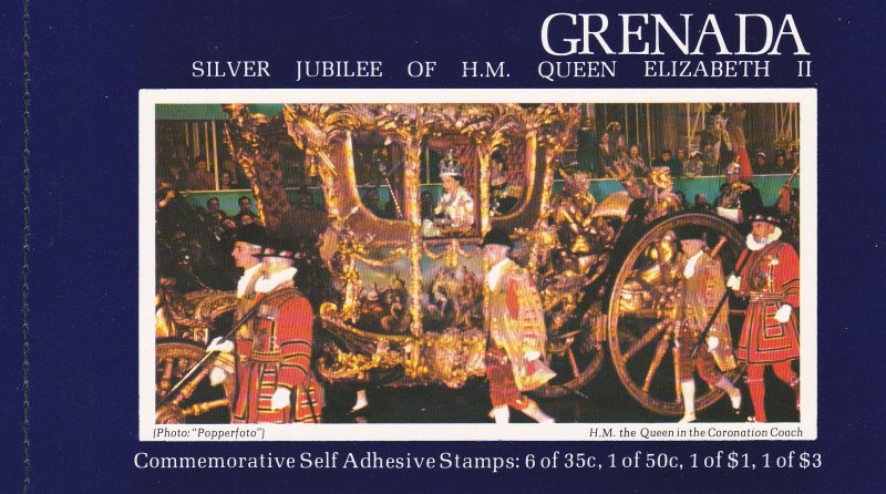 Grenada # 729a & b, Q Elizabeth Silver Jubilee, Complete Booklet