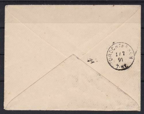 wurttemburg 1891 to hannover stamps  cover ref r13900