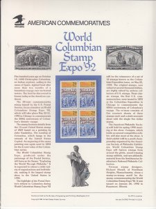 US CP379 Columbian Stamp Expo 2616 Commemorative Panel MNH VF