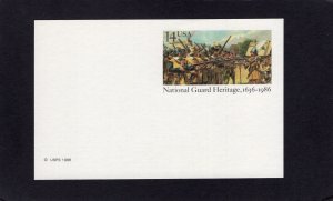 UX114 National Guard, MNH postal card