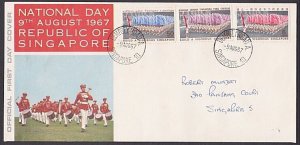 SINGAPORE 1967 National Day set FDC - Dempsey Road cds.....................a4067