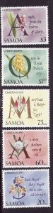 Samoa-Sc#836-40- id9-unused NH set-Christmas-1993-
