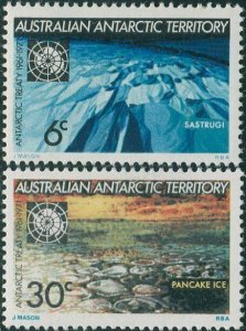 AAT 1971 Sc#L19-L20,SG19-20 Antarctic Treaty set MLH