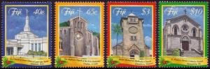 Fiji 2014 Christmas - Churches Set of 4 MNH