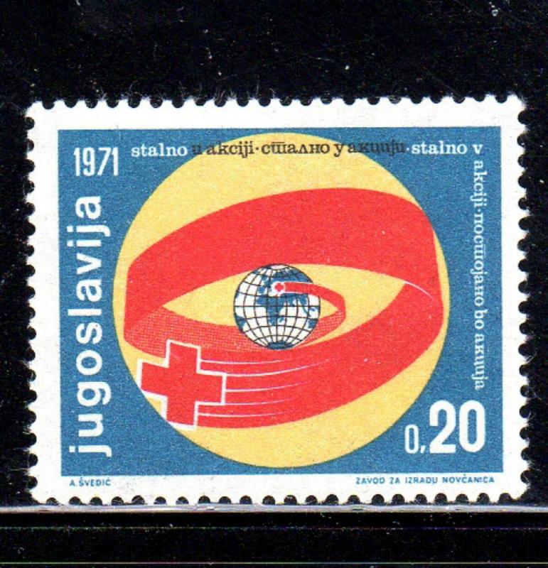 YUGOSLAVIA #RA39  1971  RED CROSS ENCIRCLING GLOBE     MINT VF NH O.G