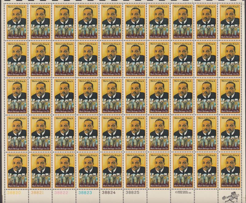 US #1771  Martin Luther King   Full sheet of 50-MNH