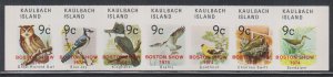 Canada, 1974 Kaulbach Island 9c Bird Series Boston Show Overprints Set MNH