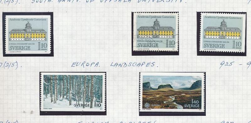 SWEDEN 1975/77 Wildlife Europa M&U (Apx 90+Items)AU8103