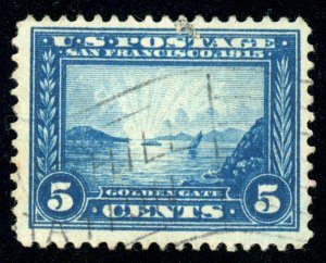 US Stamp #399 Golden Gate, 5c - Used - CV $10.00 