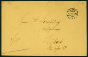 Germany 1896 Gotha Luebeck Reichspostamt Post Office With Contents 73039