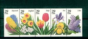 #2760 - 2764a Garden Flowers Booklet Pane - MNH