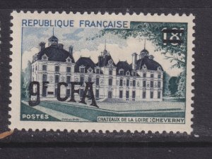 REUNION, 1954 9f.CFA on 18f. Cheverny, lhm.