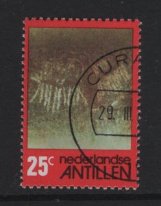 Netherlands Antilles  #391 cancelled  1977 Indian Petroglyph  25c