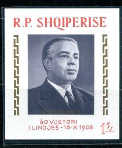 Albania 1968 Souvenir Sheet Sc 1190 Enver Hoxha Cv 100 euro 7547