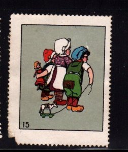 German Advertising Stamp - Children with Toy #15