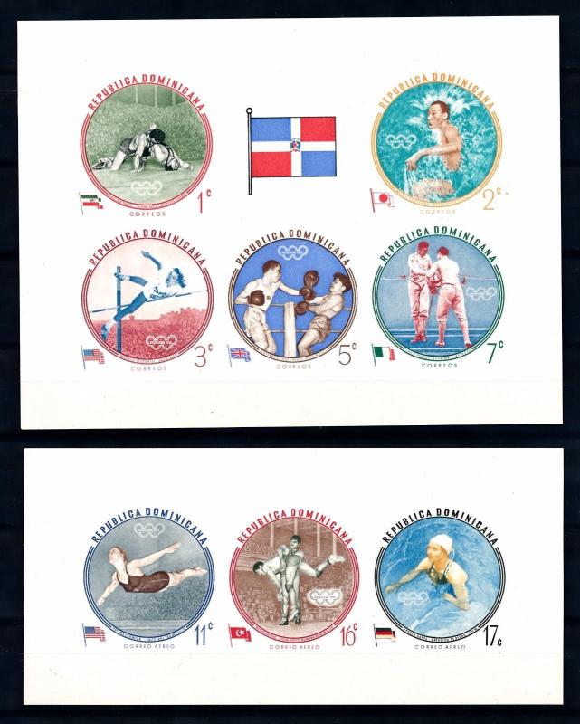 [65831] Dominican Rep. 1960 Olympic Games Melbourne Wrestling Imperf. Sheet MNH