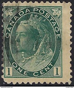 CANADA 1897 QV 1c Blue-Green SG143 Used