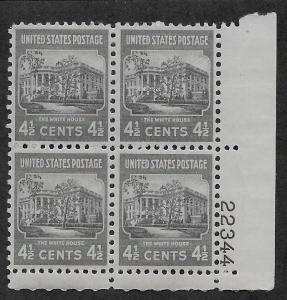 UNITED STATES SC# 809  PB/4  VF/MNH