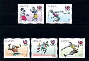 [92286] Rwanda 1988 Olympic Games Seoul Boxing Tabletennis Athletics  MNH