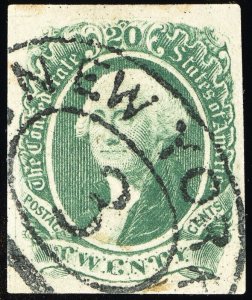 Confederate CSA Stamps # 13 Used Superb Rare New York Cancel Scott Value $400.00