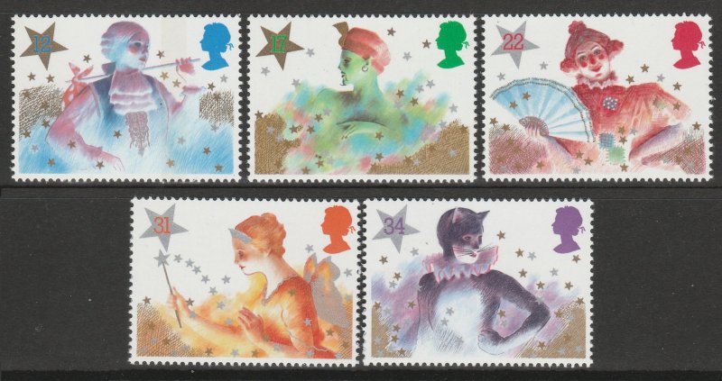 GB 1985 Christmas Pantomime Characters set of 5V MNH SG#1303-1307 S1098