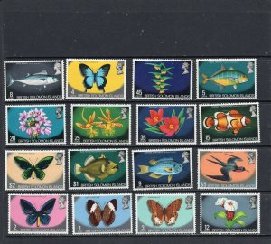 SOLOMON ISLANDS 1972-1973 WILDLIFE SET OF 16 STAMPS MLH