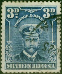 Southern Rhodesia 1924 3d Blue SG5 Fine Used (2)